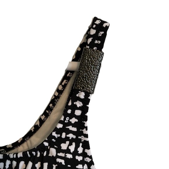 TRIMSHAPER TANKINI SWIM TOP Plus Size 24W BLACK & WHITE ANIMAL PRINT NWT  1142A - Picture 5 of 12